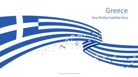 Greece Festive State Flag, 08905, Flags/International — PoweredTemplate.com