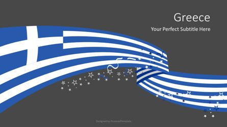 Greece Festive State Flag, Slide 2, 08905, Flags/International — PoweredTemplate.com