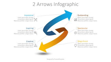 2 Wriggling Arrows Infographic, Grátis Tema do Google Slides, 08906, Conceitos de Negócios — PoweredTemplate.com