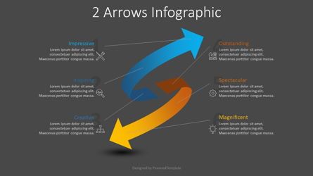 2 Wriggling Arrows Infographic, Deslizar 2, 08906, Conceitos de Negócios — PoweredTemplate.com