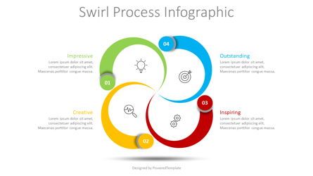 Swirl Process Infographic, 免费 Google幻灯片主题, 08909, 信息图 — PoweredTemplate.com