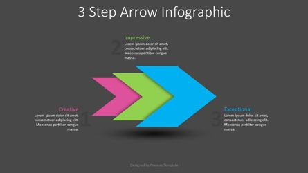 3 Step Arrow Infographic, Slide 2, 08920, Diagrammi di Processo — PoweredTemplate.com