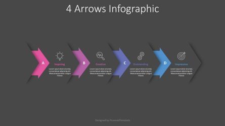Four Flow Process Arrows, Folie 2, 08925, Prozessdiagramme — PoweredTemplate.com