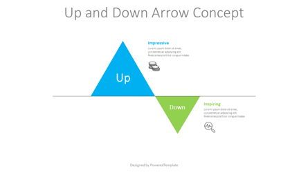 Up and Down Arrows Infographic, Gratis Tema Google Slides, 08926, Diagram Proses — PoweredTemplate.com