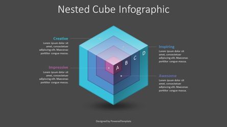 Nested Cube Free Infographic Template, Diapositive 2, 08927, Modèles commerciaux — PoweredTemplate.com