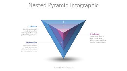 Nested Pyramid Free Infographic Template, 무료 파워 포인트 템플릿, 08928, 인포메이션 그래픽 — PoweredTemplate.com