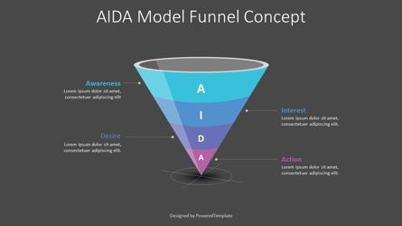 AIDA Model Funnel Concept, Slide 2, 08942, Modelli di lavoro — PoweredTemplate.com