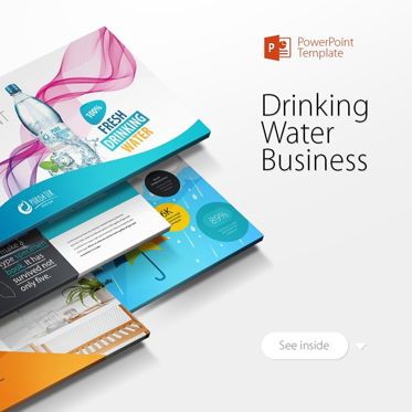 Drinking Water Presentation, PowerPoint Template, 08947, Business — PoweredTemplate.com