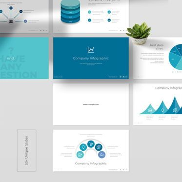 Company Infographic Presentation Template, Modele PowerPoint, 08955, Infographies — PoweredTemplate.com