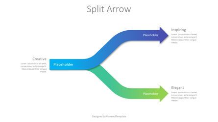 Split Process Arrow Diagram, 免费 Google幻灯片主题, 08956, 流程图 — PoweredTemplate.com