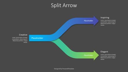 Split Process Arrow Diagram, Slide 2, 08956, Process Diagrams — PoweredTemplate.com