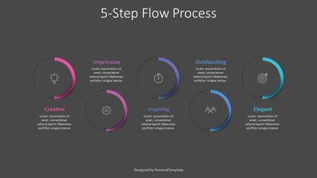 5-Step Flow Process Diagram, スライド 2, 08959, プロセス図 — PoweredTemplate.com