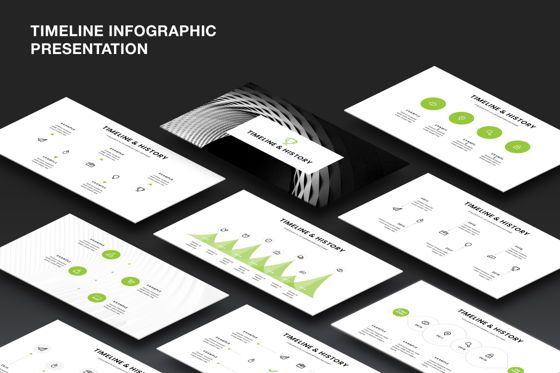 Timeline History PowerPoint Template, 08963, Infographics — PoweredTemplate.com