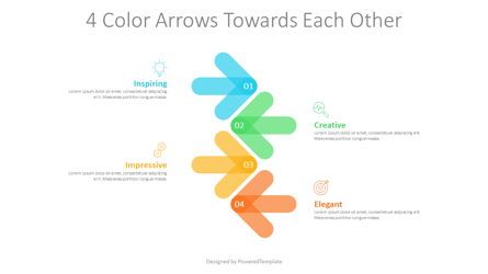 4 Color Arrows Infographic, Diapositiva 2, 08971, Infografías — PoweredTemplate.com