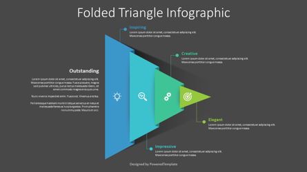 4 Folds Triangle Infographic, Gratis Tema Google Slides, 08973, Diagram Proses — PoweredTemplate.com