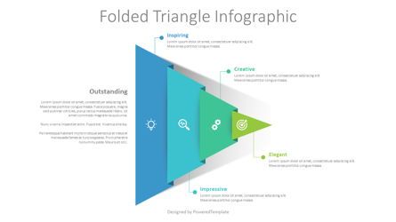 4 Folds Triangle Infographic, Diapositiva 2, 08973, Diagramas de proceso — PoweredTemplate.com