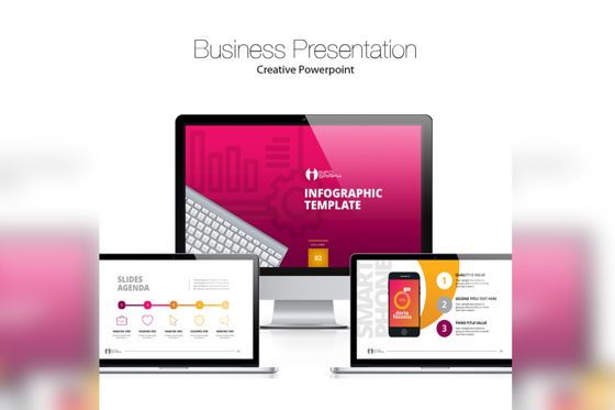 Infographic PowerPoint Presentation Template, 08984, Business — PoweredTemplate.com