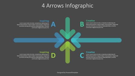 4 Transparent Arrows Diagram, スライド 2, 08988, コンサルティング — PoweredTemplate.com