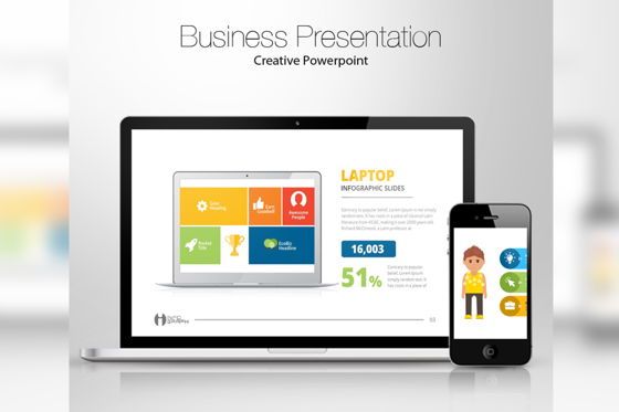 Infographic PowerPoint Presentation Template, PowerPointテンプレート, 08993, ビジネス — PoweredTemplate.com