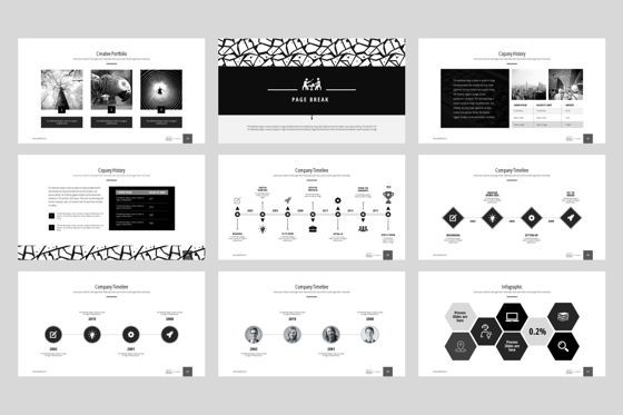 Black White PowerPoint Presentation, Deslizar 4, 09010, Negócios — PoweredTemplate.com