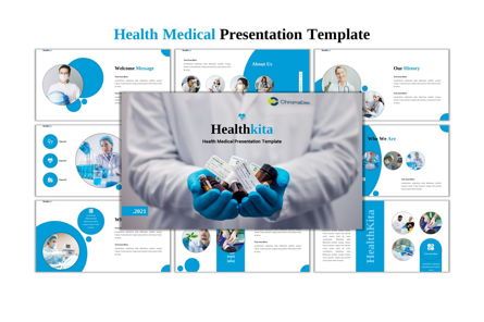 HealthKita - Medical Presentation Template, Modele PowerPoint, 09015, Médical — PoweredTemplate.com