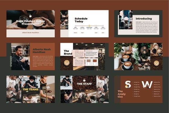 Coffee Product Presentation PowerPoint Template, Diapositive 3, 09018, Food & Beverage — PoweredTemplate.com