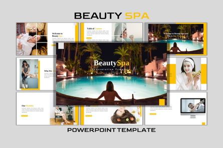 Beautyspa - Business Presentation Template, PowerPoint-sjabloon, 09022, Mensen — PoweredTemplate.com