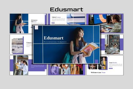 Edusmart - Education Presentation Template, Templat PowerPoint, 09025, Education & Training — PoweredTemplate.com