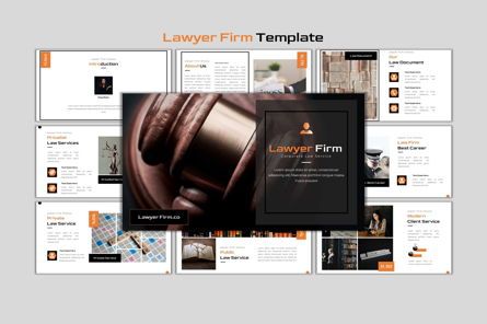 Lawyer Firm - Business Presentation Template, 09026, Politique / Gouvernement — PoweredTemplate.com