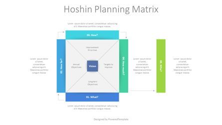 Hoshin Planning Matrix Diagram, Gratis Tema de Google Slides, 09031, Modelos de negocios — PoweredTemplate.com
