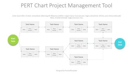 PERT Chart - Project Management Tool, Gratis Google Presentaties-thema, 09034, Businessmodellen — PoweredTemplate.com