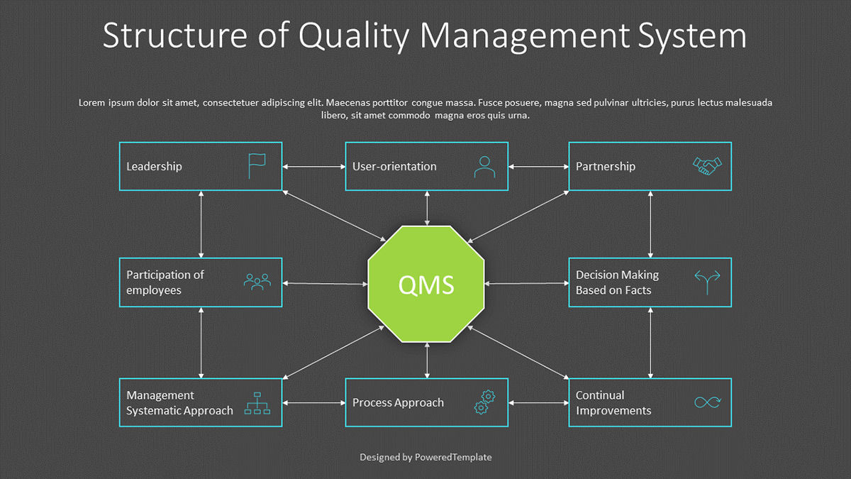 Structure of Quality Management System Free Presentation Template for