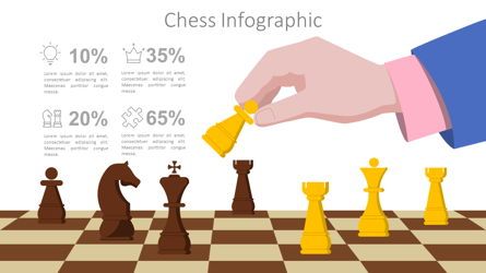 Chess Infographic Illustration, Gratis Tema di Presentazioni Google, 09037, Concetti del Lavoro — PoweredTemplate.com