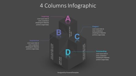 4 Columns Free PowerPoint Infographic, 슬라이드 2, 09042, 3D — PoweredTemplate.com