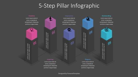 Free 5-Step Pillar Infographic for PowerPoint, スライド 2, 09045, プロセス図 — PoweredTemplate.com