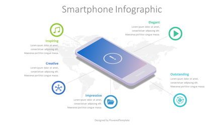 Smartphone Infographic, 免费 Google幻灯片主题, 09048, 信息图 — PoweredTemplate.com