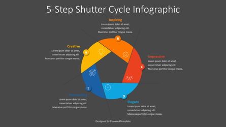 5-Step Shutter Cycle Infographic, Deslizar 2, 09049, Infográficos — PoweredTemplate.com