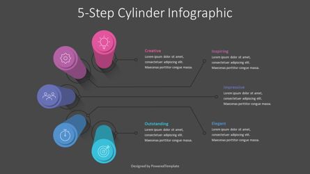 5-Step Process Infographic, Slide 2, 09050, 3D — PoweredTemplate.com