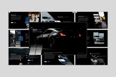 Speedy - Car Services Powerpoint Template, PowerPoint Template, 09054, Cars and Transportation — PoweredTemplate.com