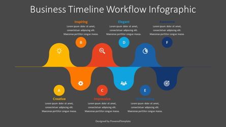 Business Timeline Workflow Infographic, Diapositive 2, 09056, Schémas de procédés — PoweredTemplate.com
