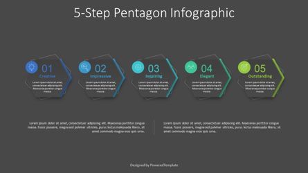 5-Step Pentagon Infographic, Deslizar 2, 09059, Infográficos — PoweredTemplate.com