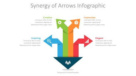 Synergy of Arrows Infographic, Gratis Tema de Google Slides, 09061, Infografías — PoweredTemplate.com