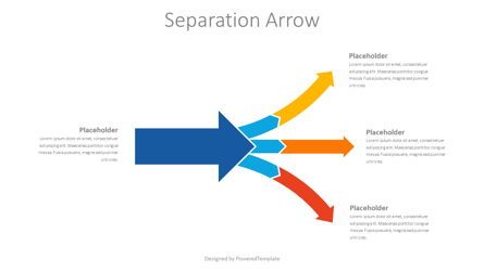Separation Arrow Process, Gratis Google Presentaties-thema, 09063, Procesdiagrammen — PoweredTemplate.com