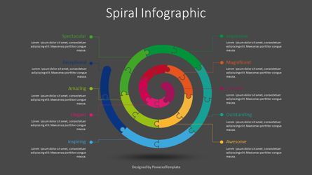Puzzle Spiral Infographic, Deslizar 2, 09064, Diagramas de Etapas — PoweredTemplate.com