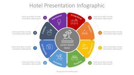Hotel Presentation Infographic, Gratis Google Presentaties-thema, 09067, Carrière/Industrie — PoweredTemplate.com