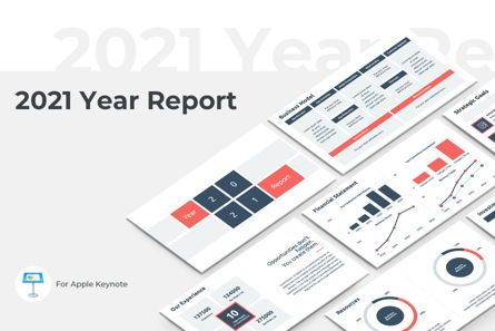 2021 Year Report Keynote Template, Keynote-sjabloon, 09076, Bedrijf — PoweredTemplate.com