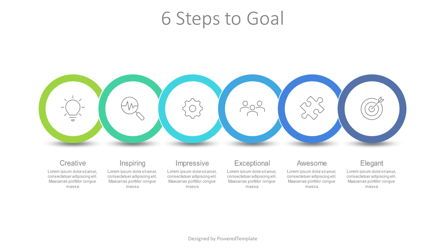 6 Steps to Achieve Goals - Process Template, 無料 Googleスライドのテーマ, 09081, インフォグラフィック — PoweredTemplate.com