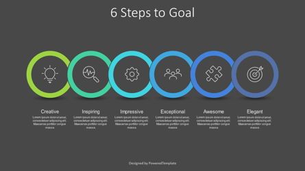 6 Steps to Achieve Goals - Process Template, 슬라이드 2, 09081, 인포메이션 그래픽 — PoweredTemplate.com