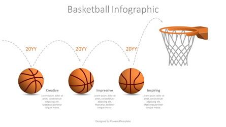 Basketball Timeline Diagram, 09087, Sports — PoweredTemplate.com
