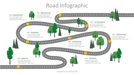 Winding Road Infographic, 09089, Construction — PoweredTemplate.com